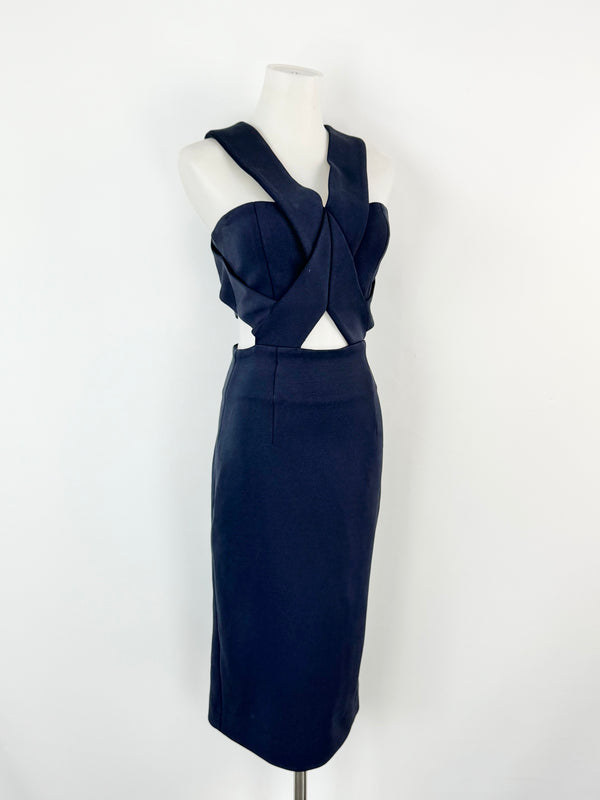 Nicholas Deep Blue Midi Dress - AU8