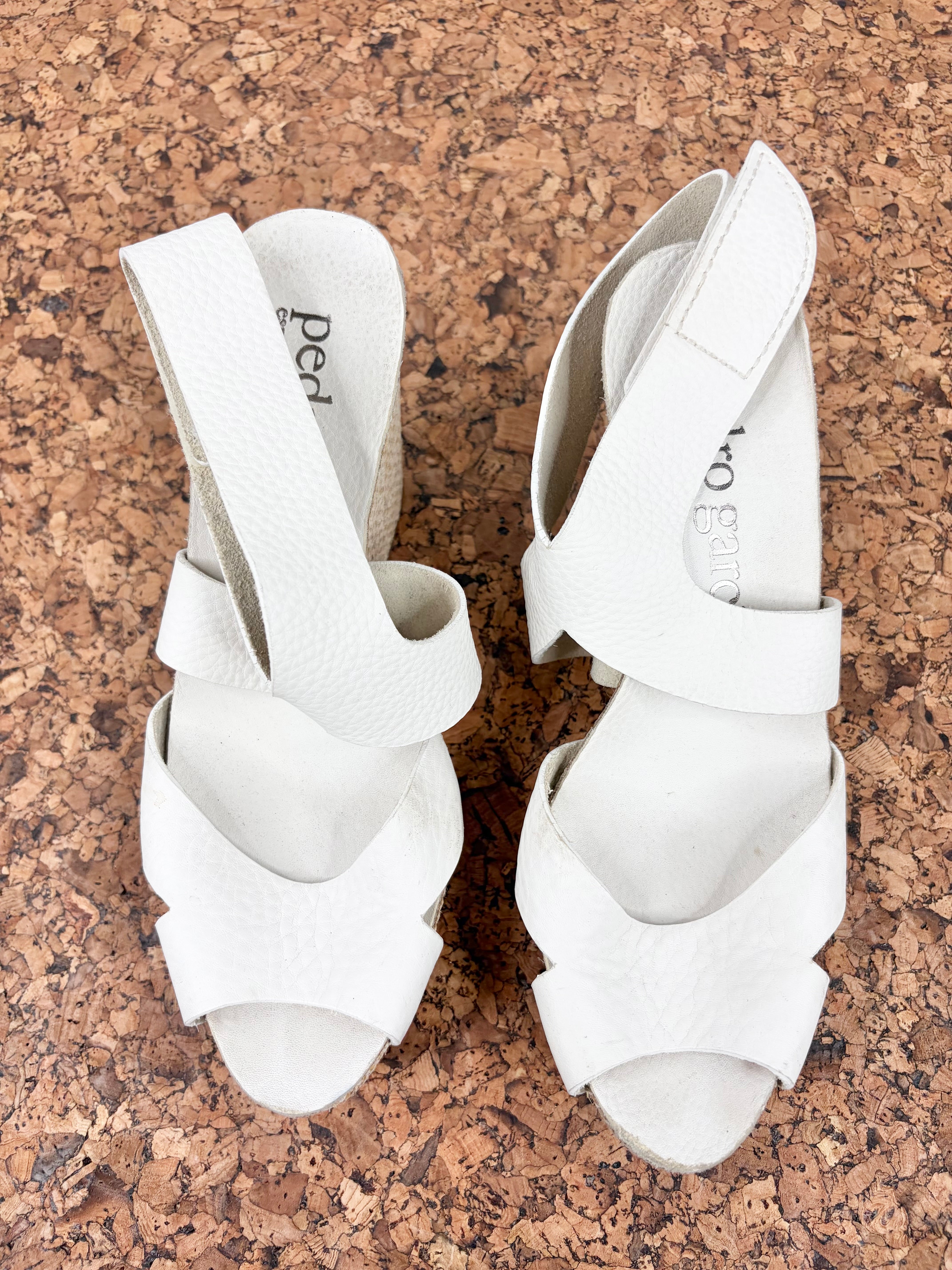 Pedro Garcia White Wedge - EU39