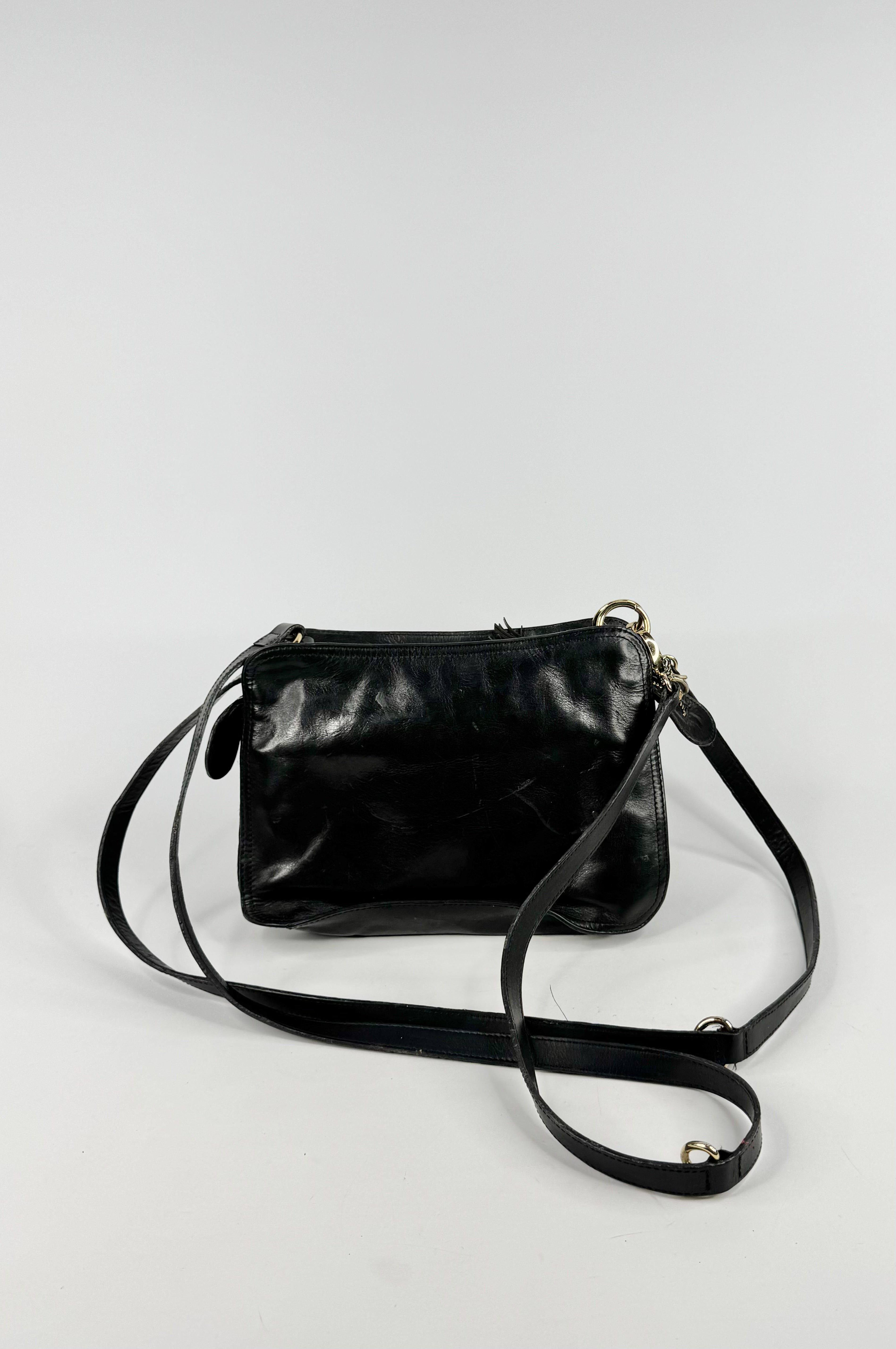 The Horse Black Leather Cross Body Bag