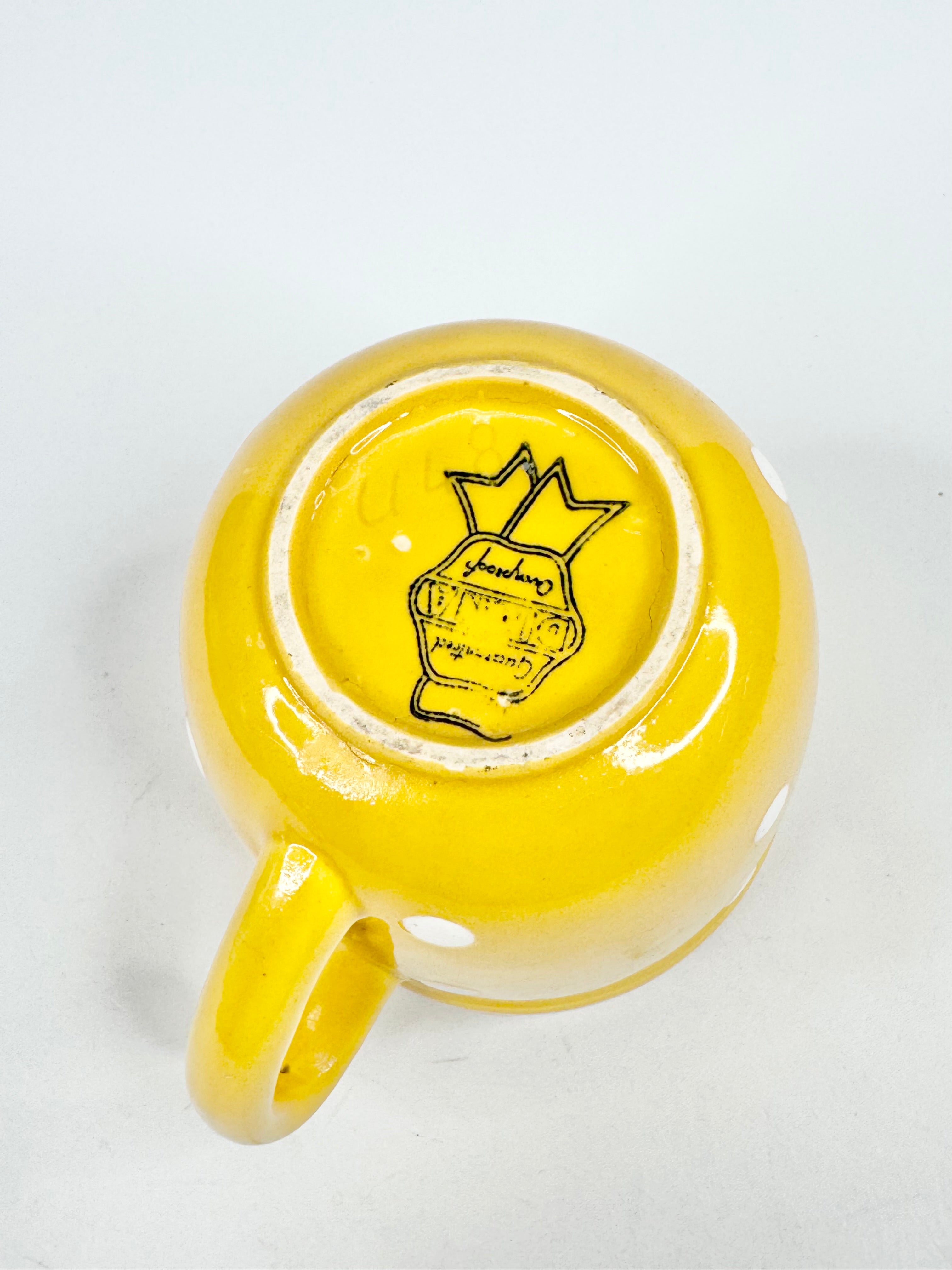 Vintage Diana Nitawear Sunflower Yellow Dotted Jug