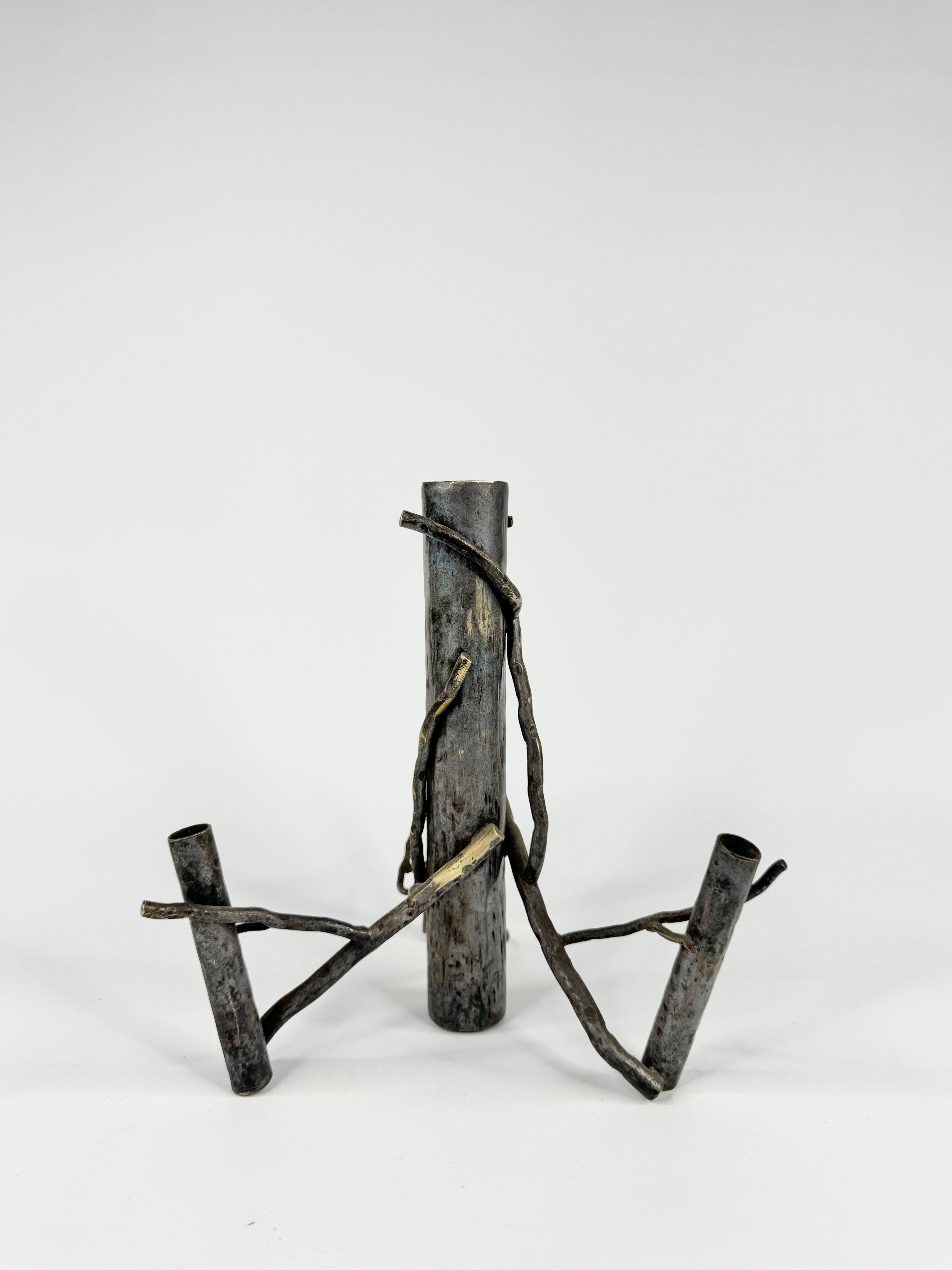 Abstract EPNS Candle Holder