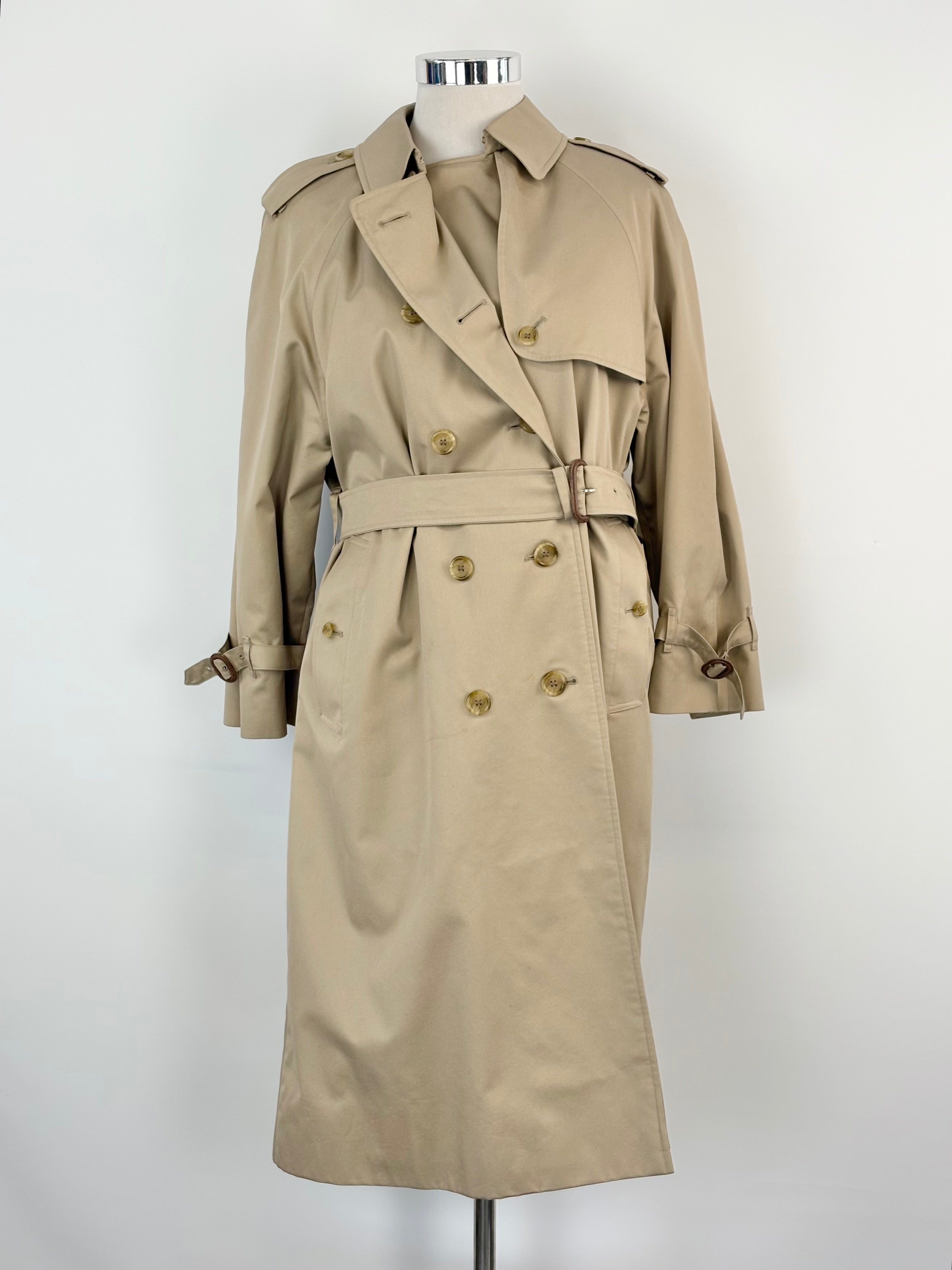 Burberrys Vintage 90s Beige Trench Coat - AU14/16