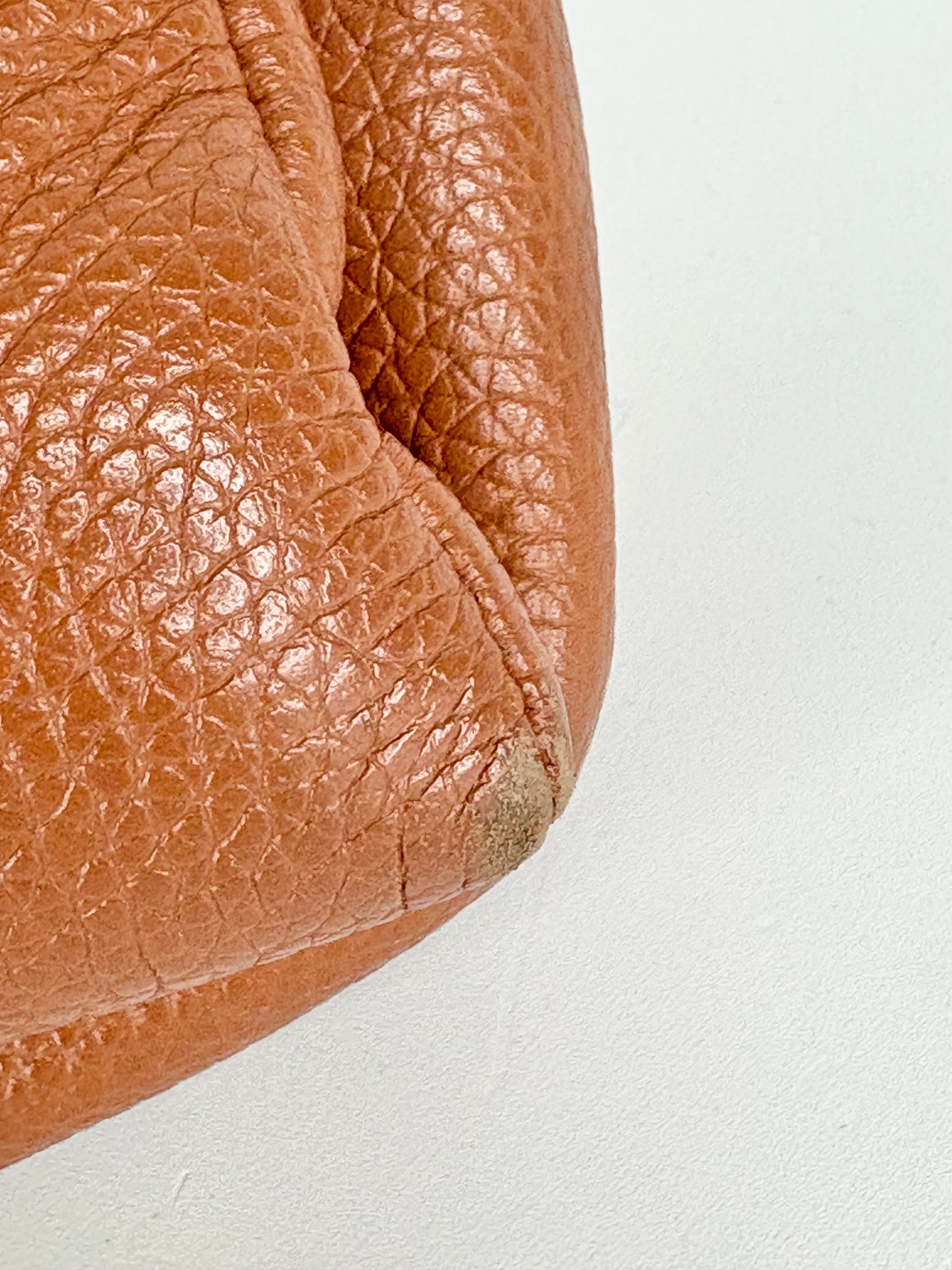 Oroton Chestnut Grained Leather Crossbody Bag