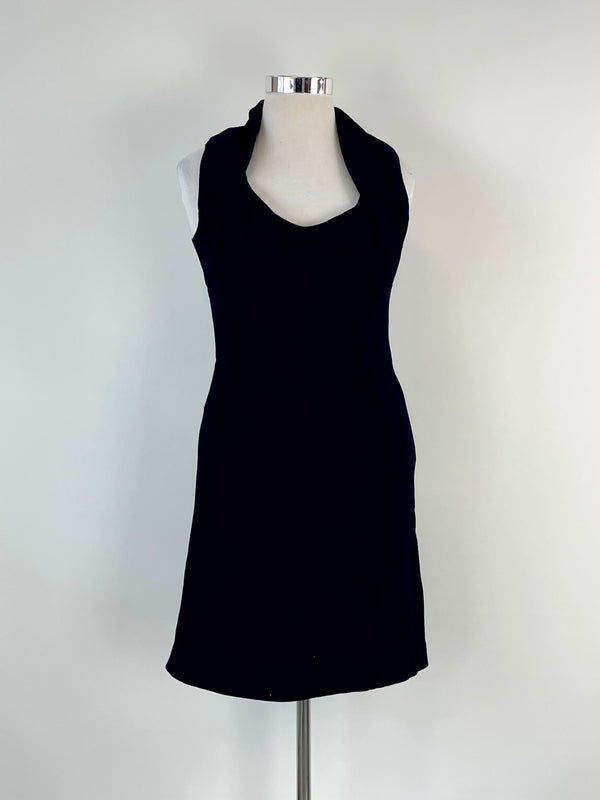 Willow Black Wool Sleeveless Midi Dress - AU12