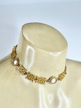 Vintage Costume Jewellery Gold Adjustable Choker