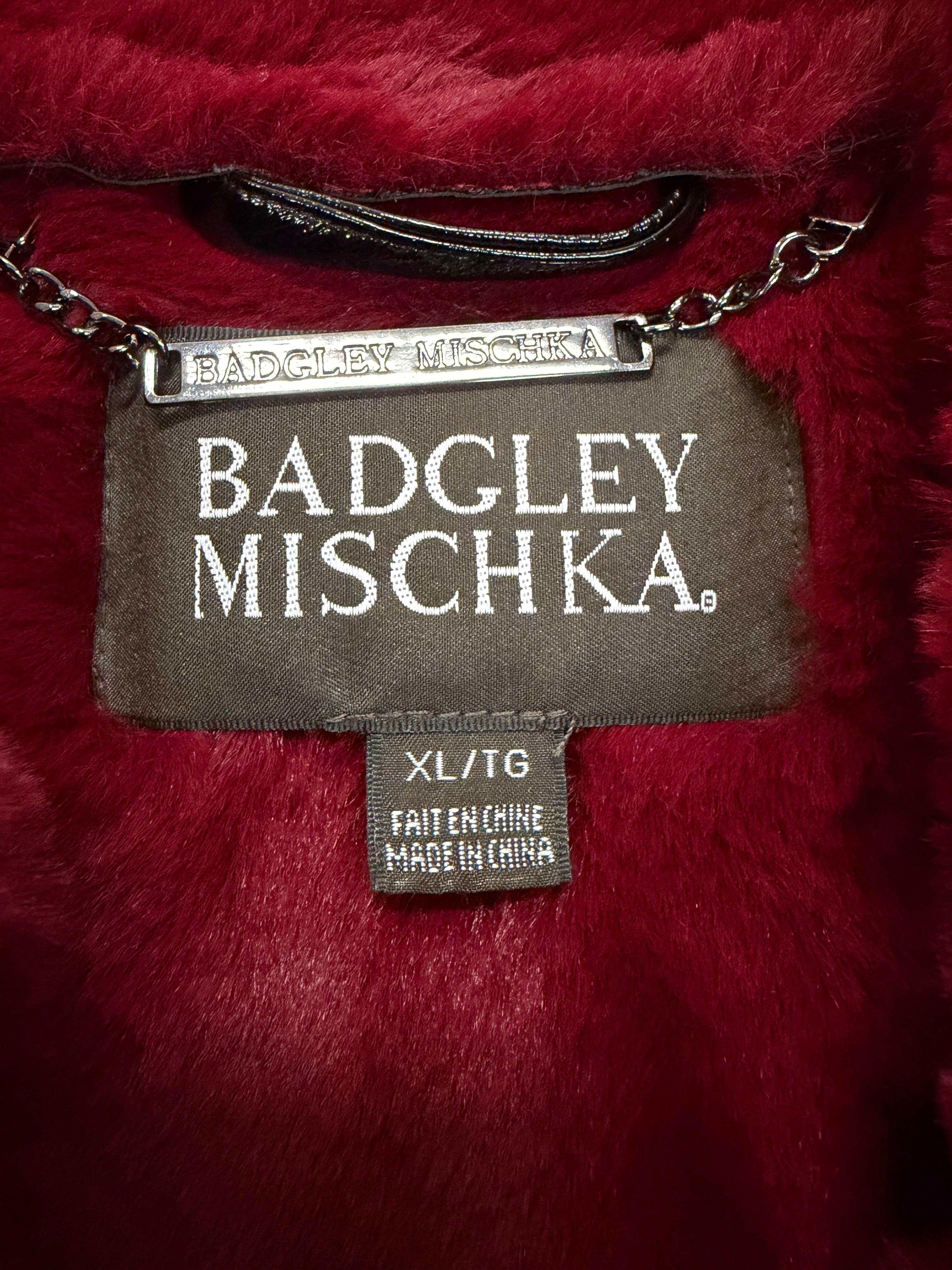 Badgley Mischka 'Peggy' Faux Shearling Coat - AU18