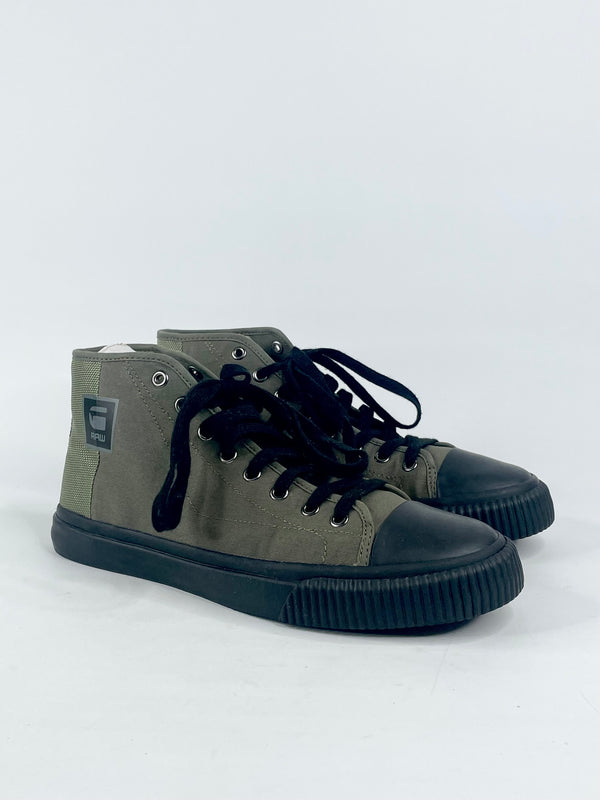 G-Star Raw Khaki 'Meefic' Mid Denim Sneakers - EU43