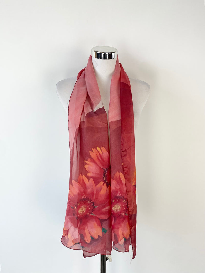The Art Institute of Chicago Red Silk Scarf
