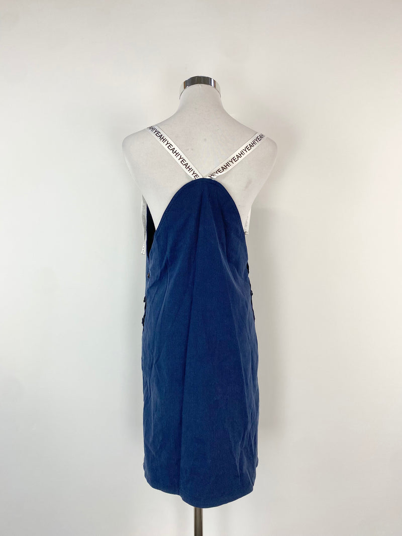 Handmade 'Yeah' Blue Pinafore - AU8/10