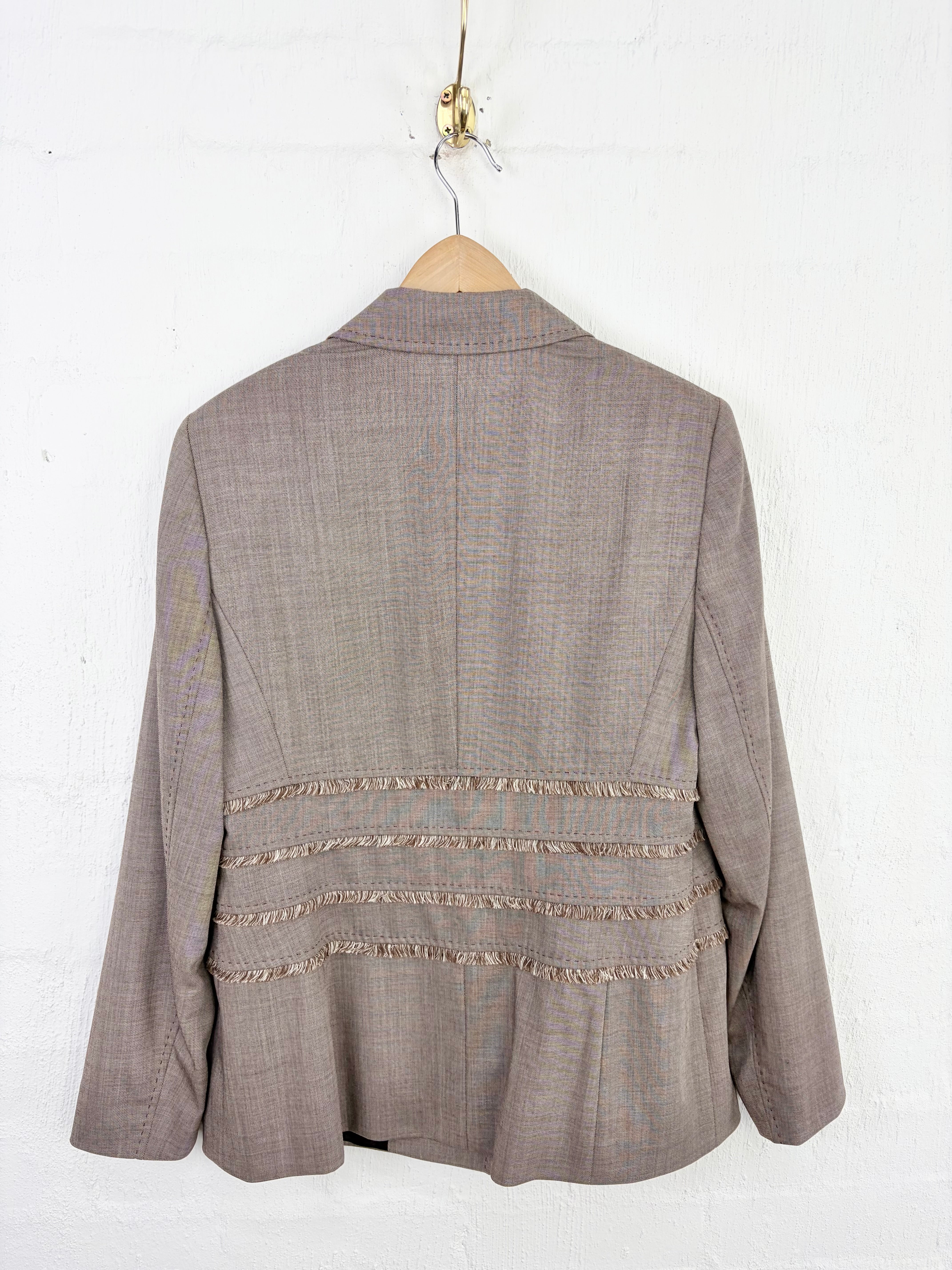 Escada Fringed Tailored Wool & Silk Two-Piece Suit - AU12/14
