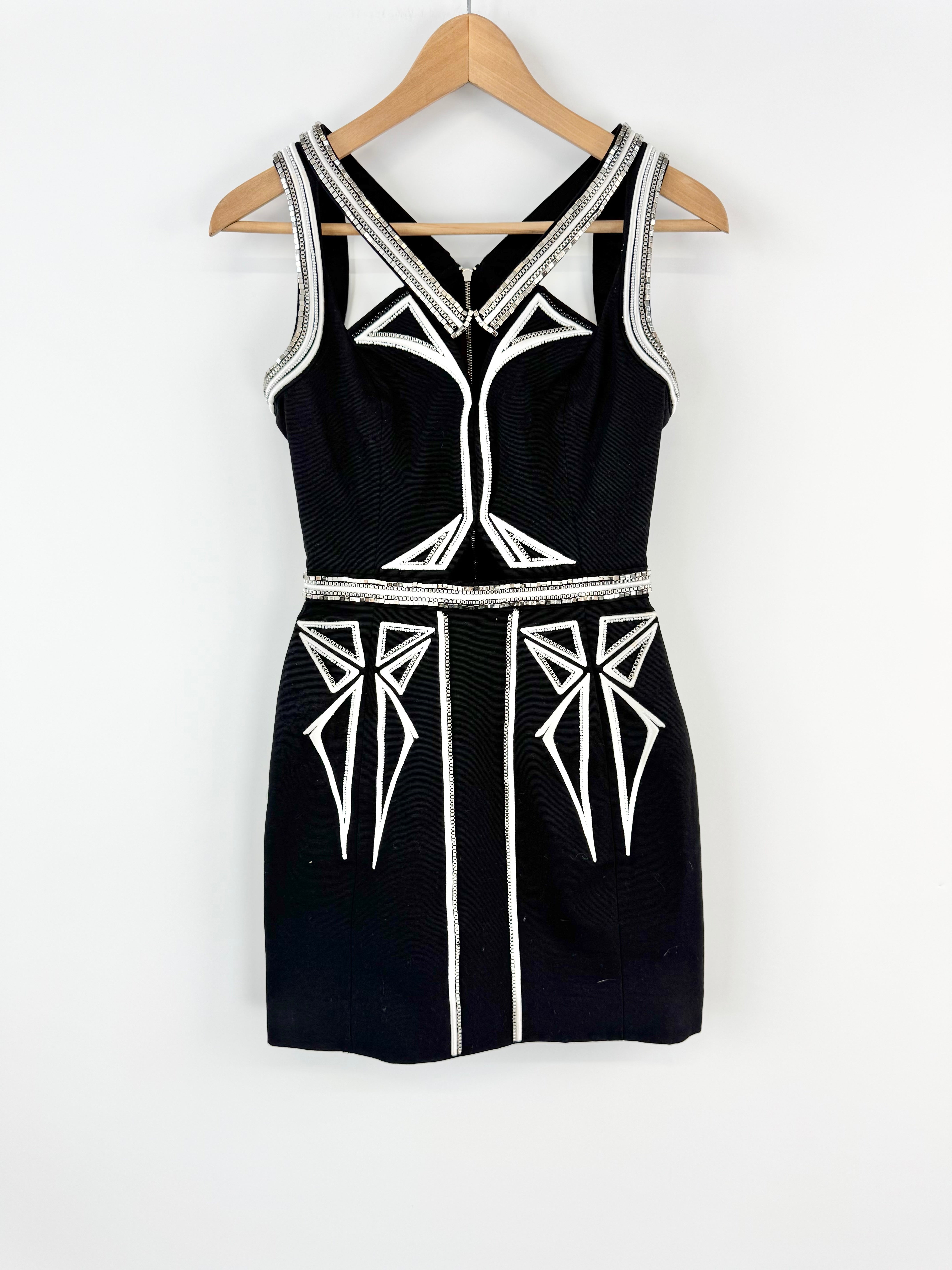 Sass & Bide 'Round Two' Beaded & Embroidered Cut Out Dress Size - AU6