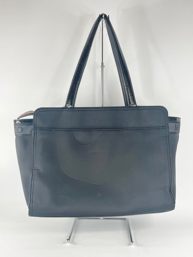 Mimco Black Neoprene-Shell Tote Bag