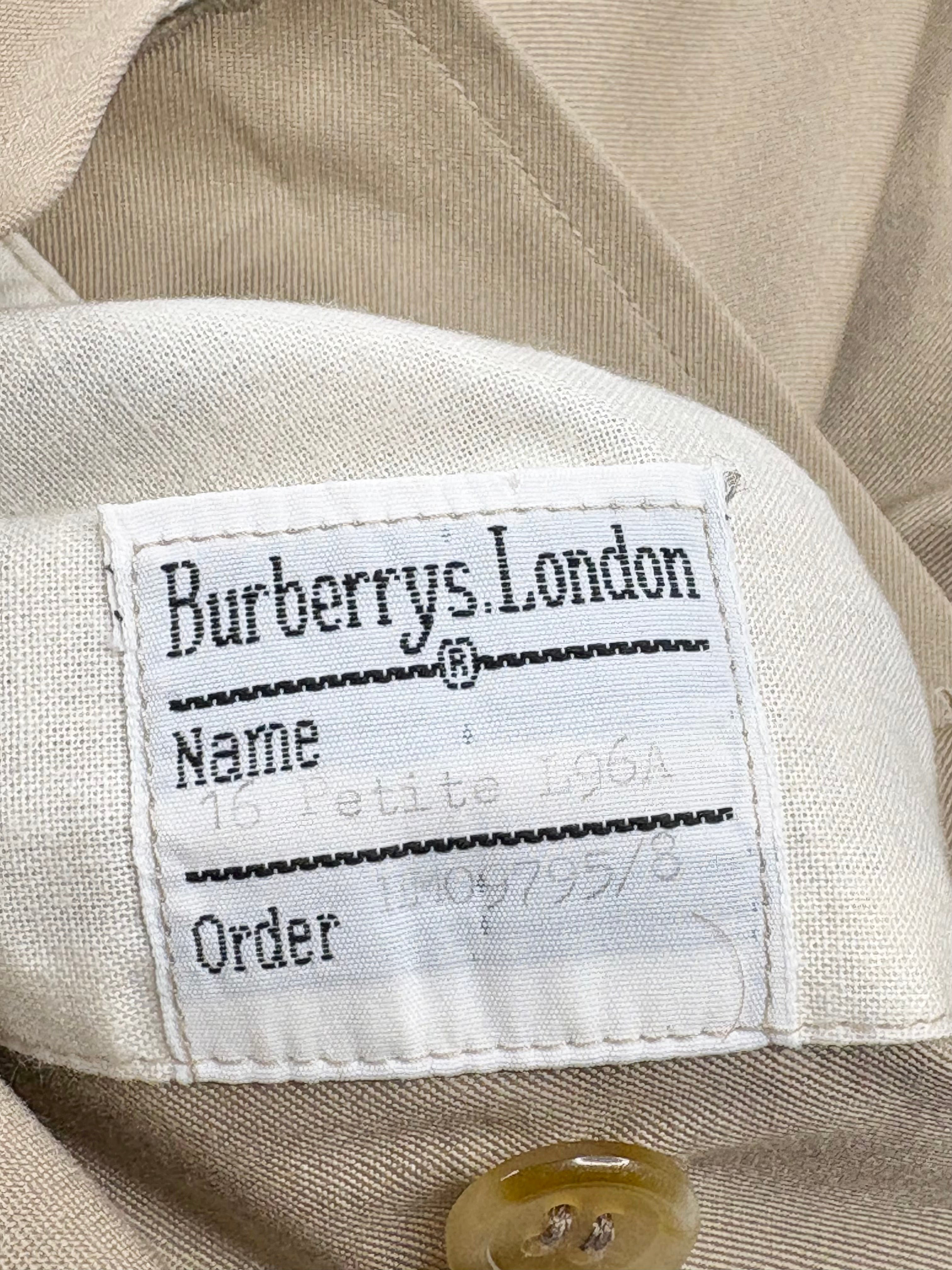 Burberrys Vintage 90s Beige Trench Coat - AU14/16