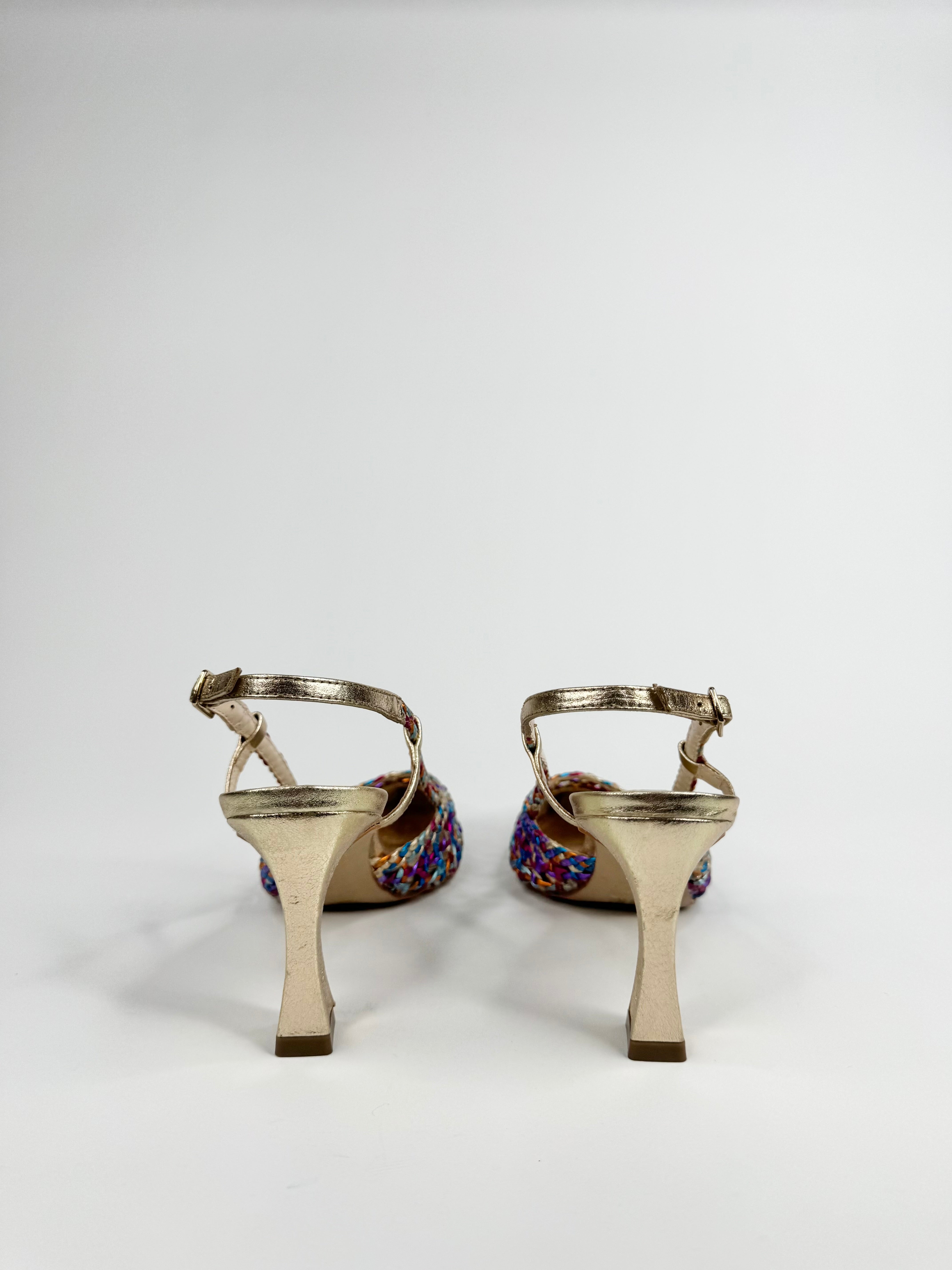 Zomp Multicolor Woven Kitten Heels - EU38
