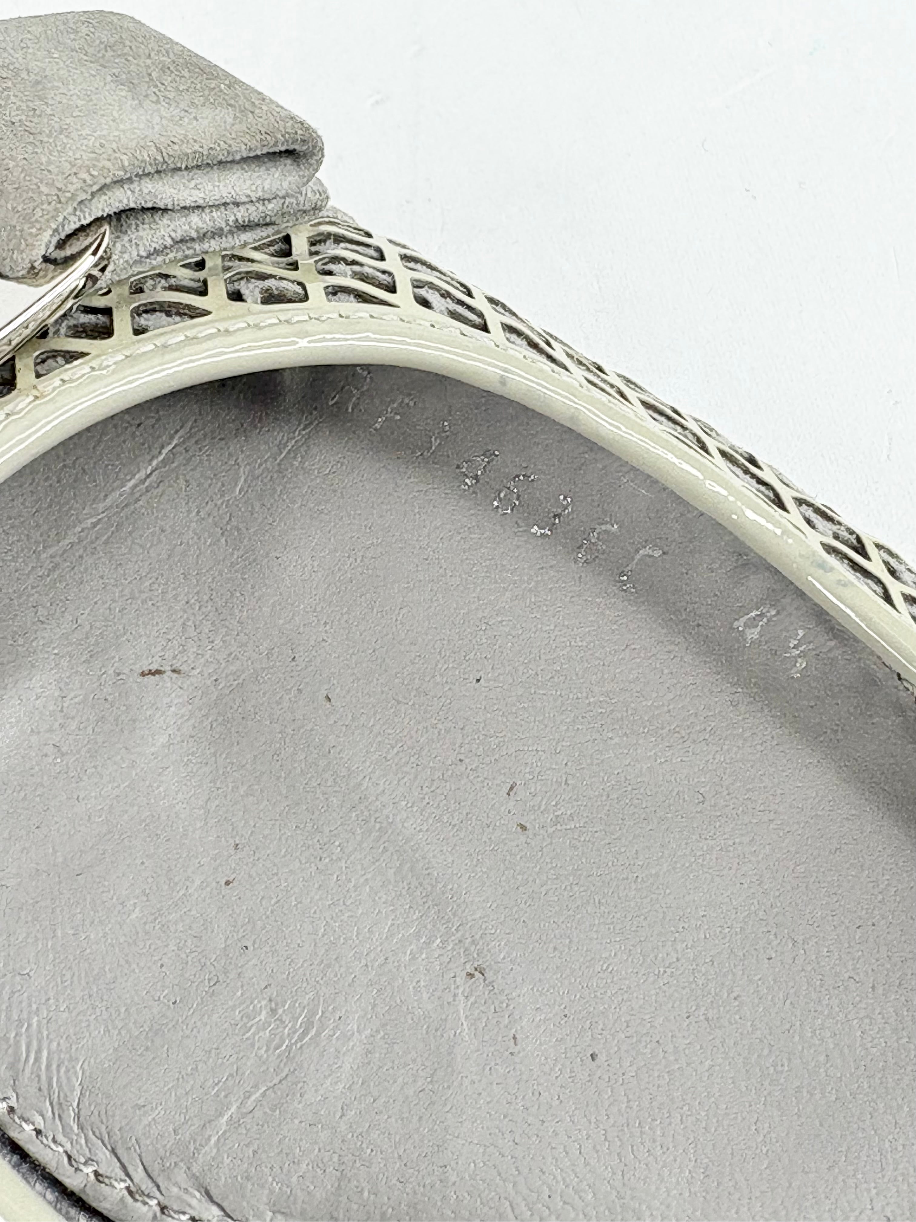 Salvatore Ferragamo Grey Mesh & Suede Bow Flats - EU35