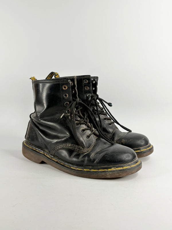 Dr. Martens Black Leather 8-Eye Lace Up Boots - EU42