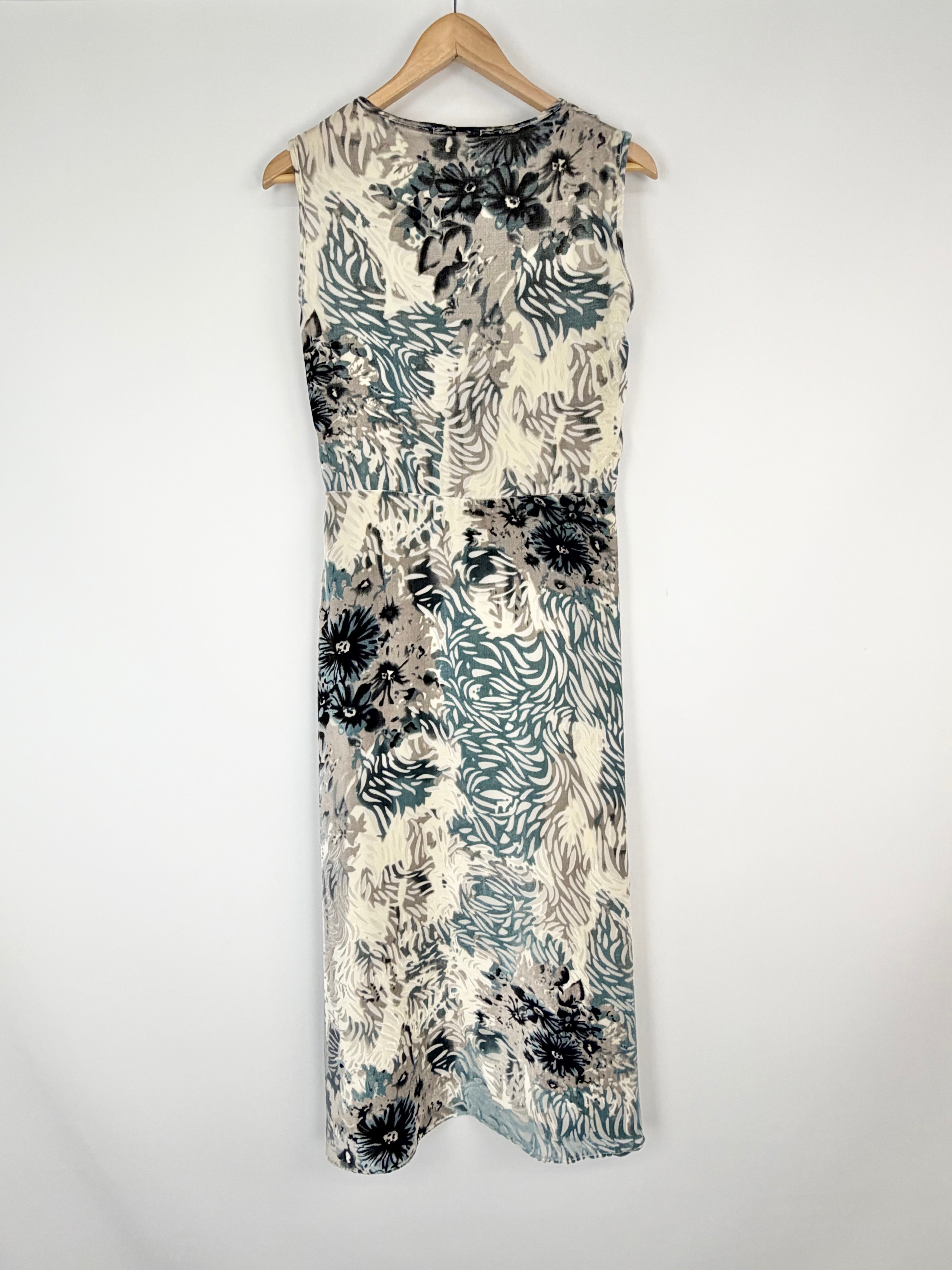 Nevenka Floral Velvet Flocked Dress - AU12