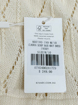 Kivari Ivory 'Claudia' Scoop Back Knit Dress - AU10