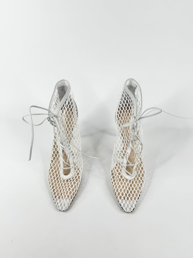 Scanlan Theodore White Mesh Booties NWT - EU41