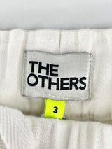 The Others Velvet Striped White Denim Joggers - AU10