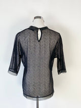 Christopher Esber Sheer Black Lace T-Shirt - AU10