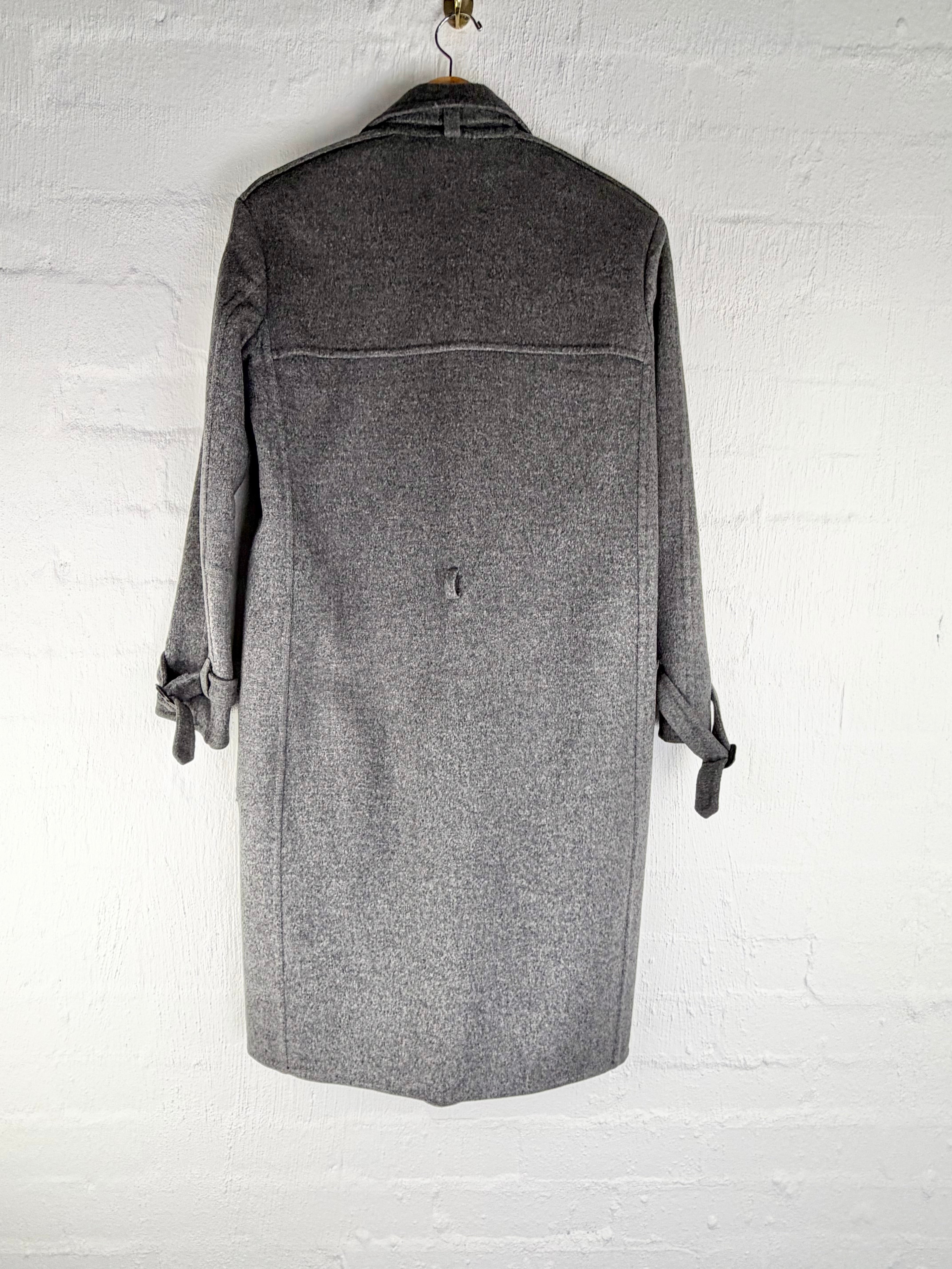 Céline Grey Double-Face Phoebe Philo Era Wool Coat - AU12/14