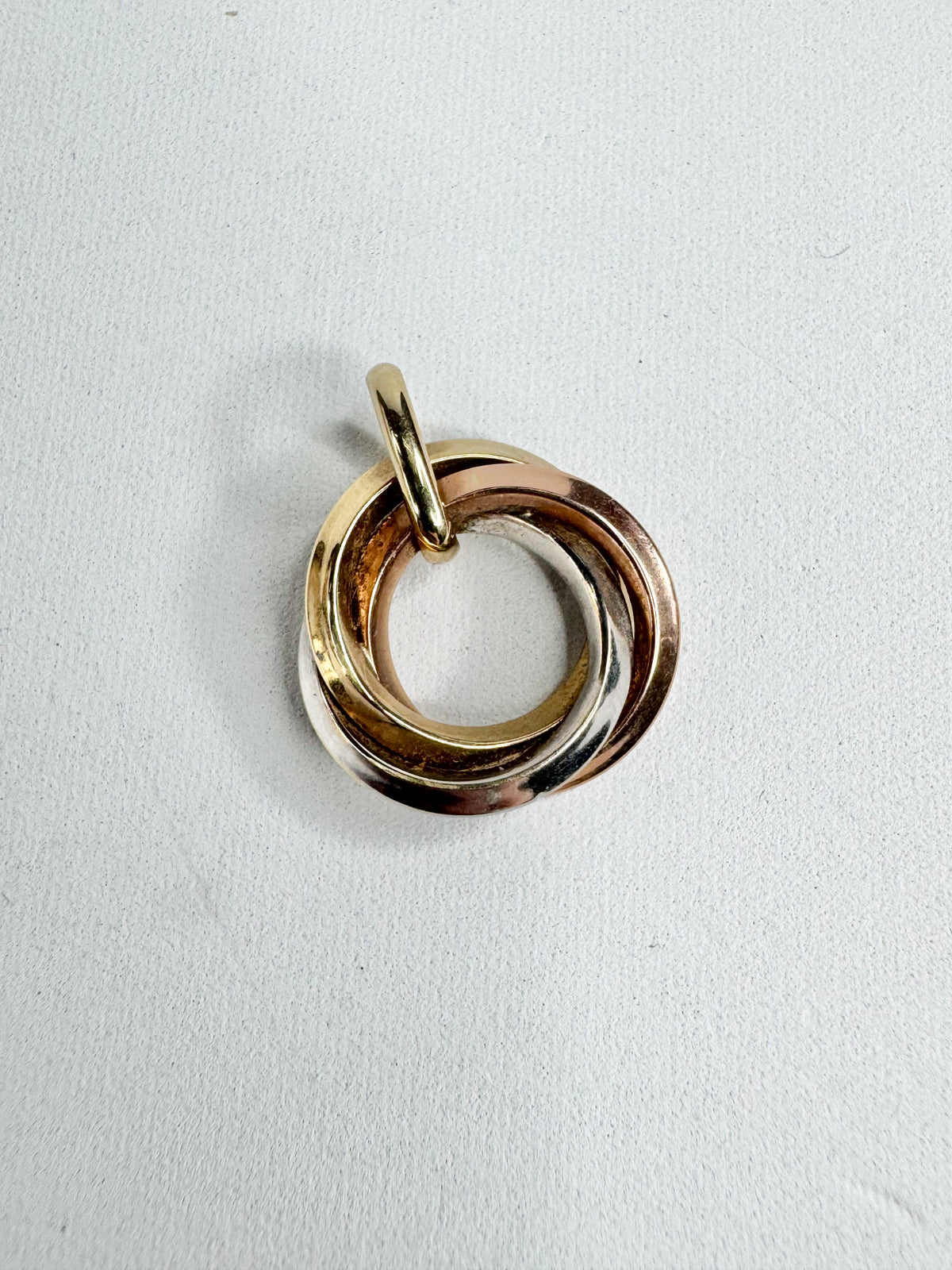 9ct Gold & Cubic Zirconia Pave Circle Pendant