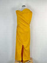 Anna Quan Turmeric Crinkled 'Eleni' Midi Dress - AU14