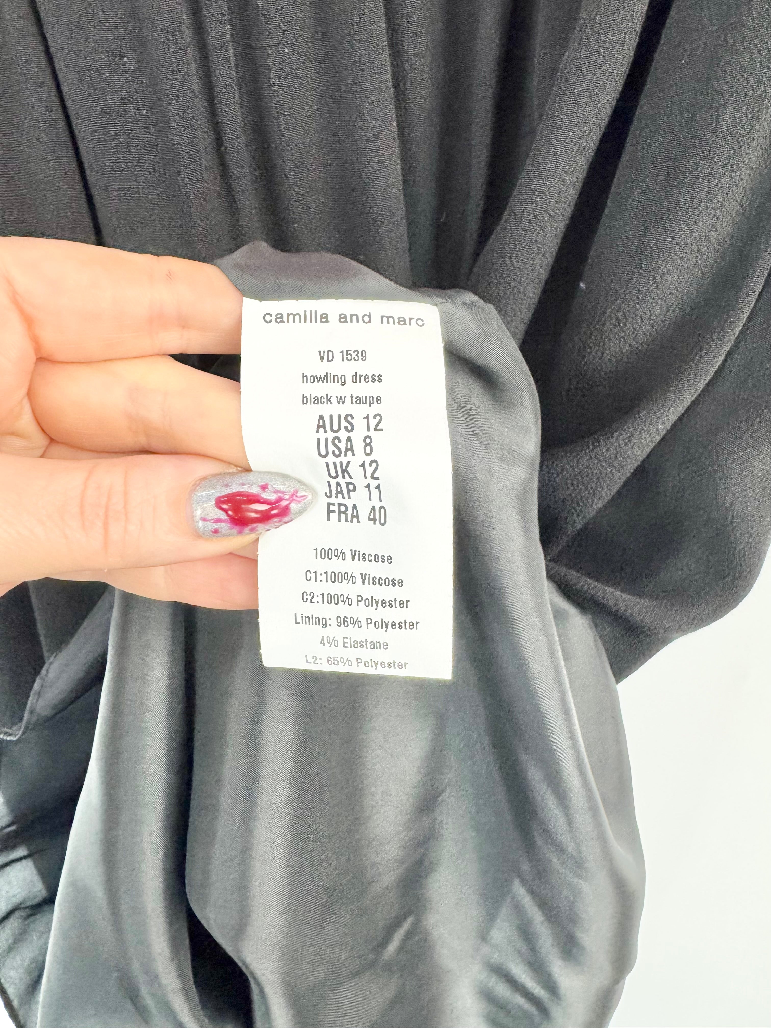 Camilla and Marc 3-Tone One Shoulder 'Howling' Dress - AU12