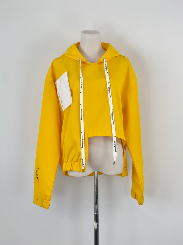 A-Cold Wall ACW Yellow Cropped Cutout Hoodie - AU8/10
