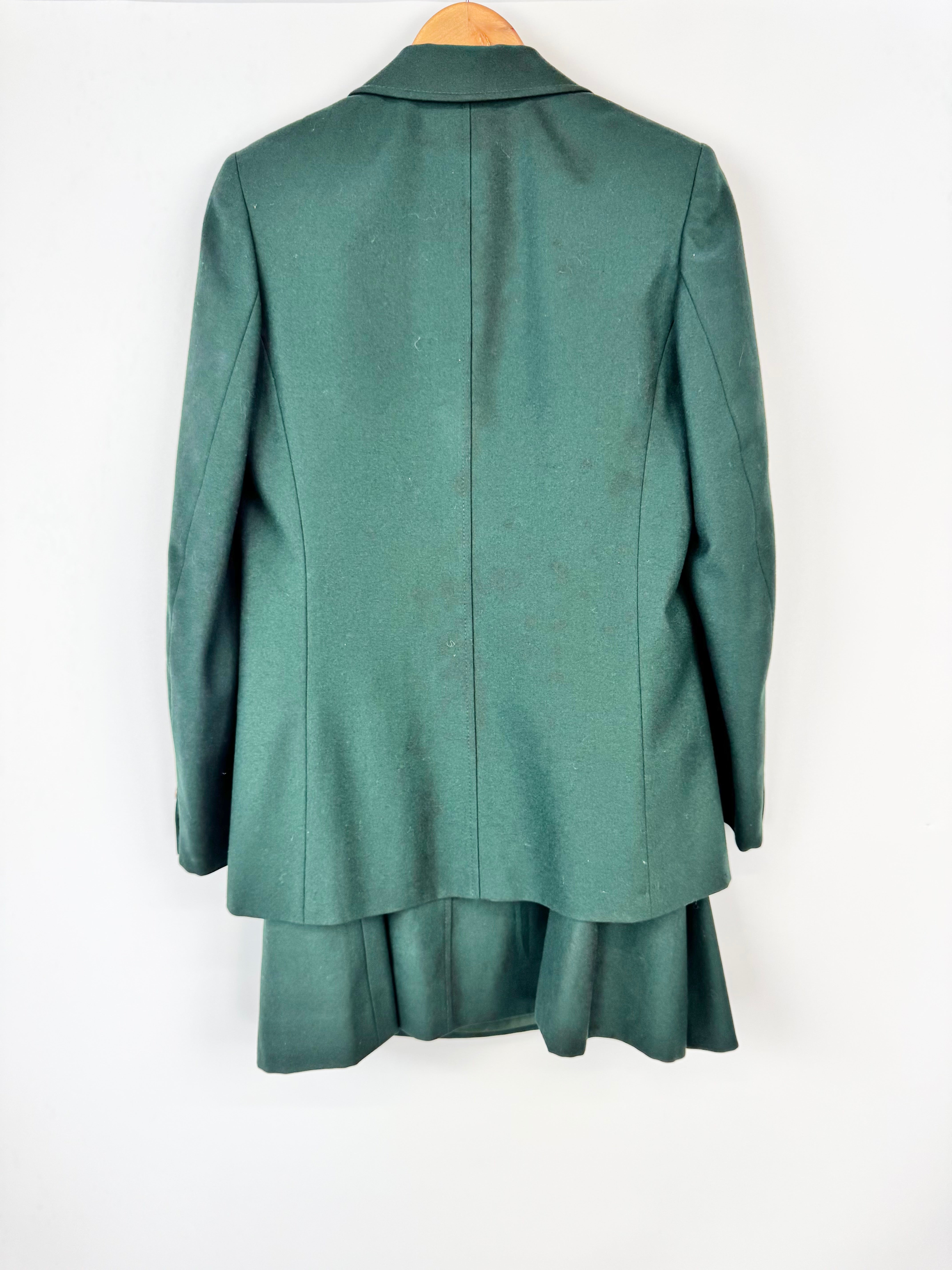 Vintage Jager Forest Green Wool Two Piece Suit - AU10