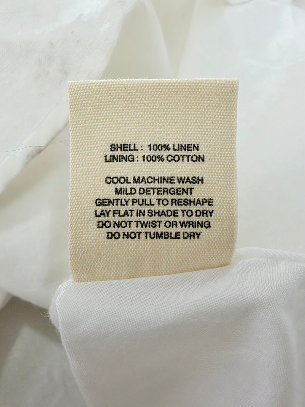 Marle 'Ingrid' Ivory Linen Long Sleeve Midi Dress - AU10