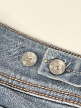G-Star Raw Midge Dark Blue Saddle Mid-Rise Straight Jeans - W28
