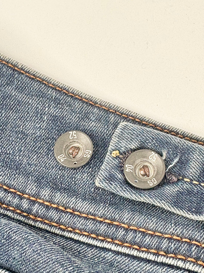 G-Star Raw Midge Dark Blue Saddle Mid-Rise Straight Jeans - W28