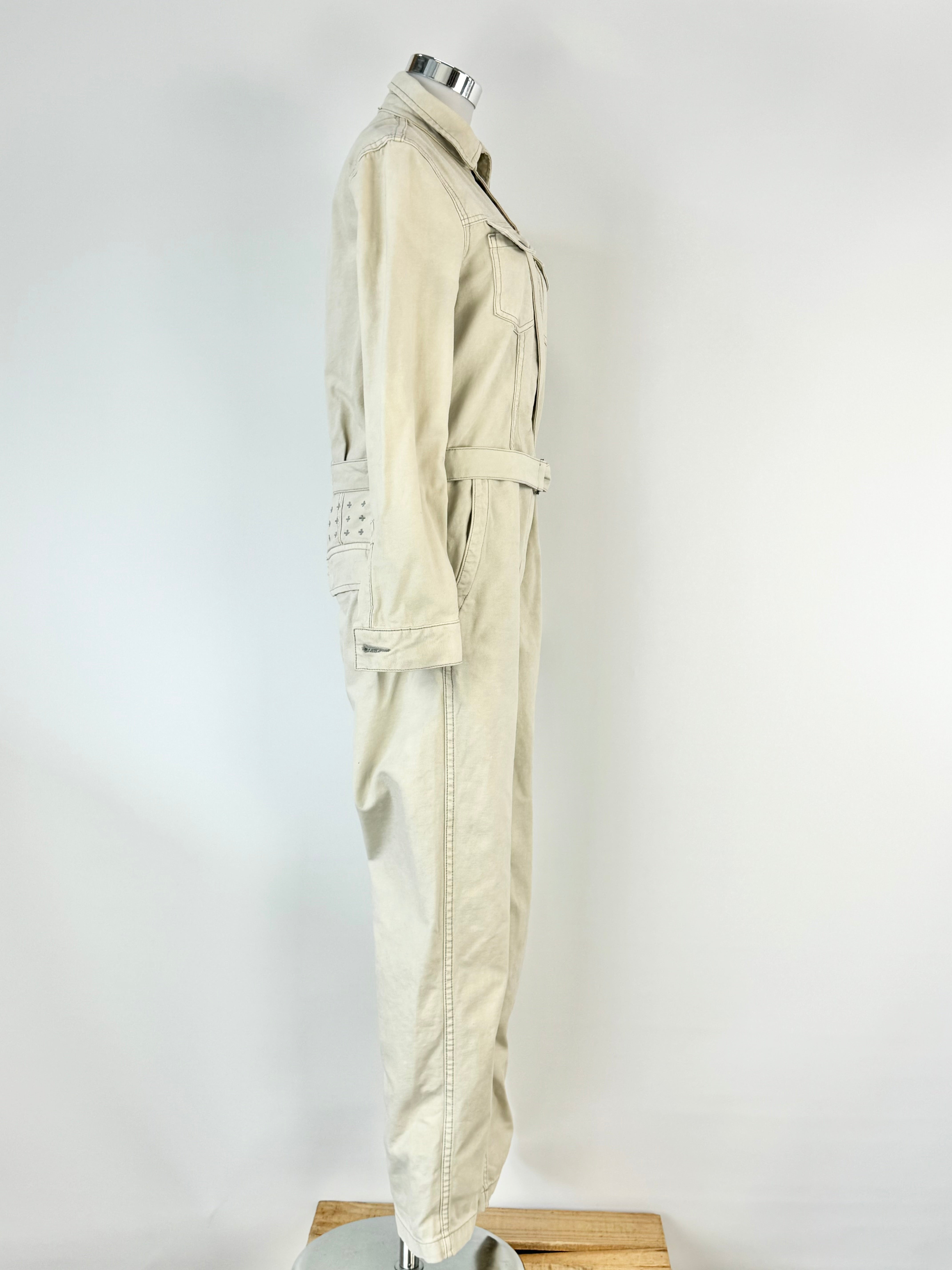 Ksubi Eggshell Cotton Jumpsuit - AU6