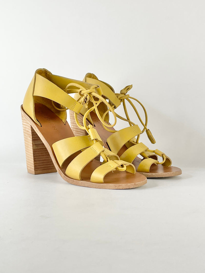 Zimmermann Mustard Yellow Leather Sandals - EU36