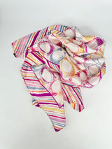 Coach Pink & Purple Coach Logo Silk Scarf