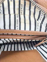 Status Anxiety Mocha 'The Ascendants' Grained Leather Crossbody Bag