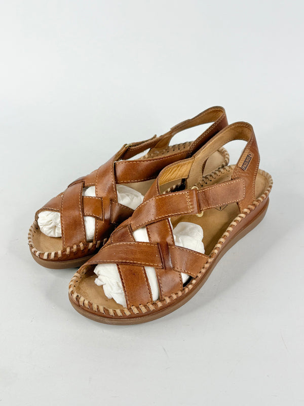 Pikolinos Brandy Leather 'Cadaques' Sandals - EU37