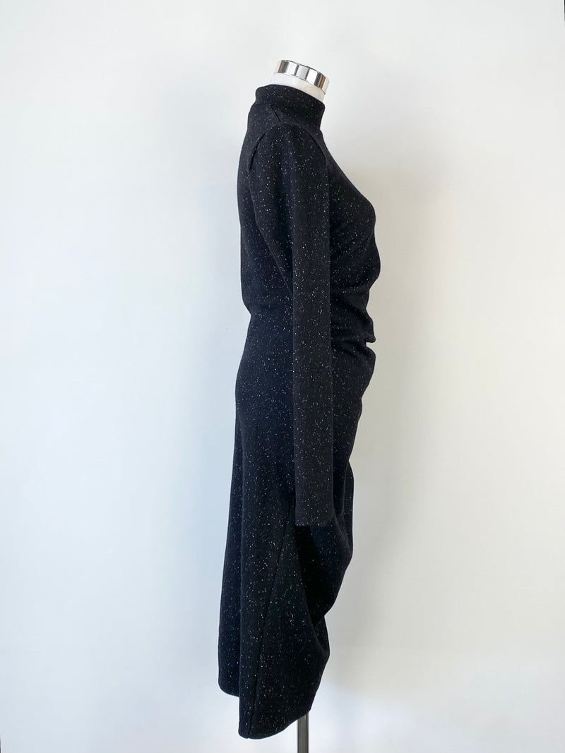 Acler Black Starry Night Turtleneck Dress - AU8/10