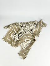 Vintage Jaeger Taupe & Cream Abstract Patterned Scarf