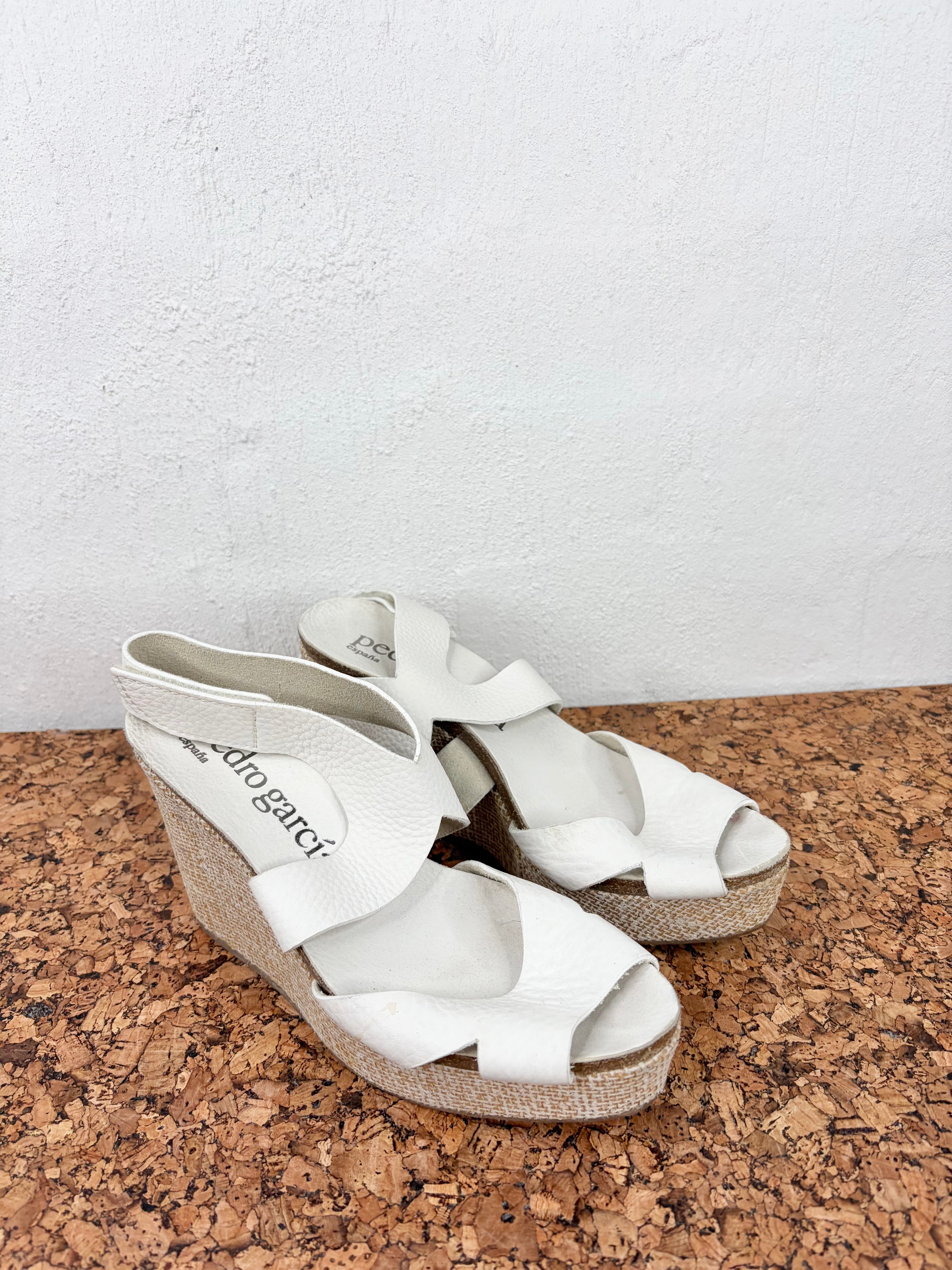 Pedro Garcia White Wedge - EU39
