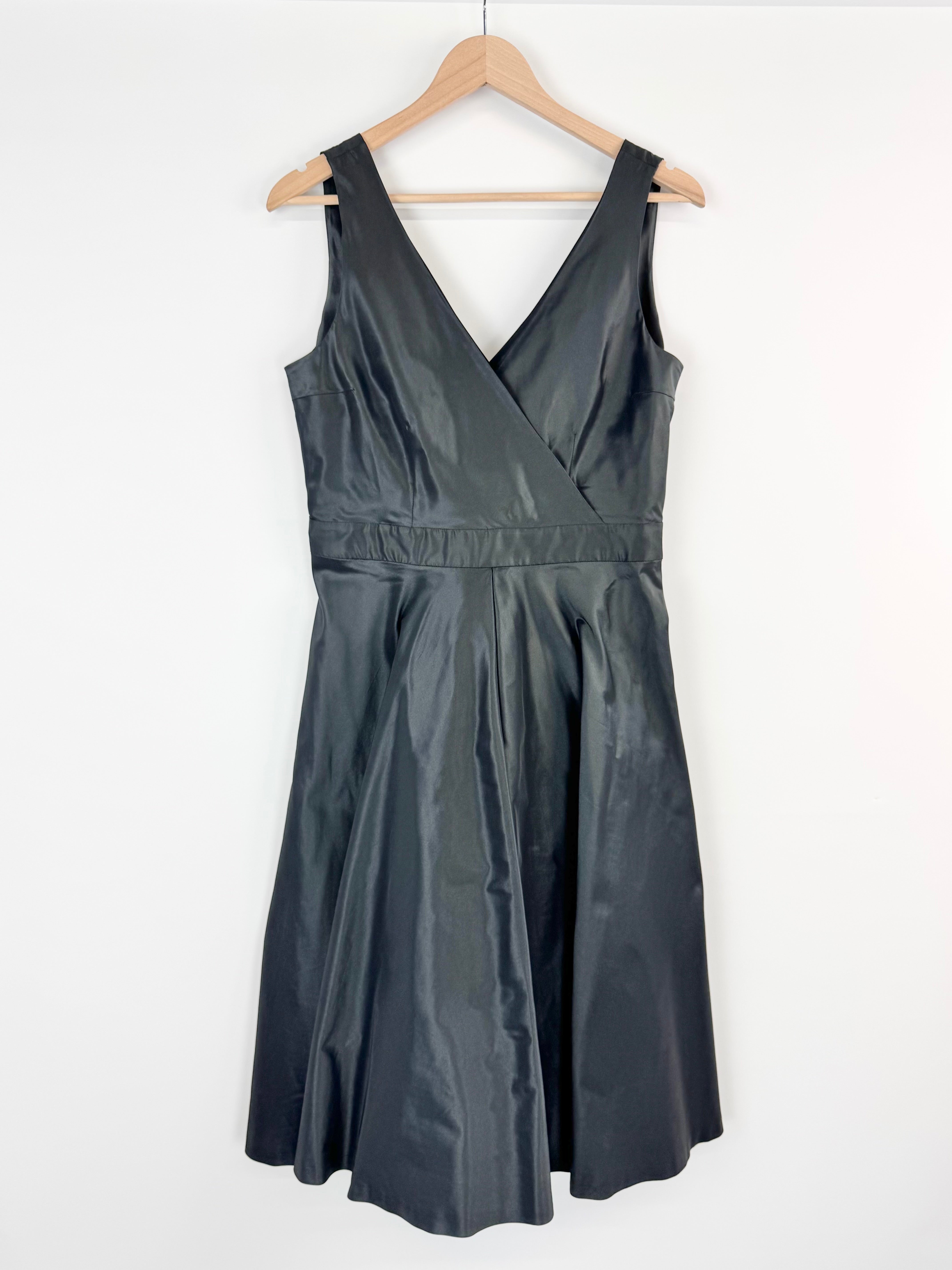 Gant Collection Black Fancy V Neck Sleeveless Dress AU14/16