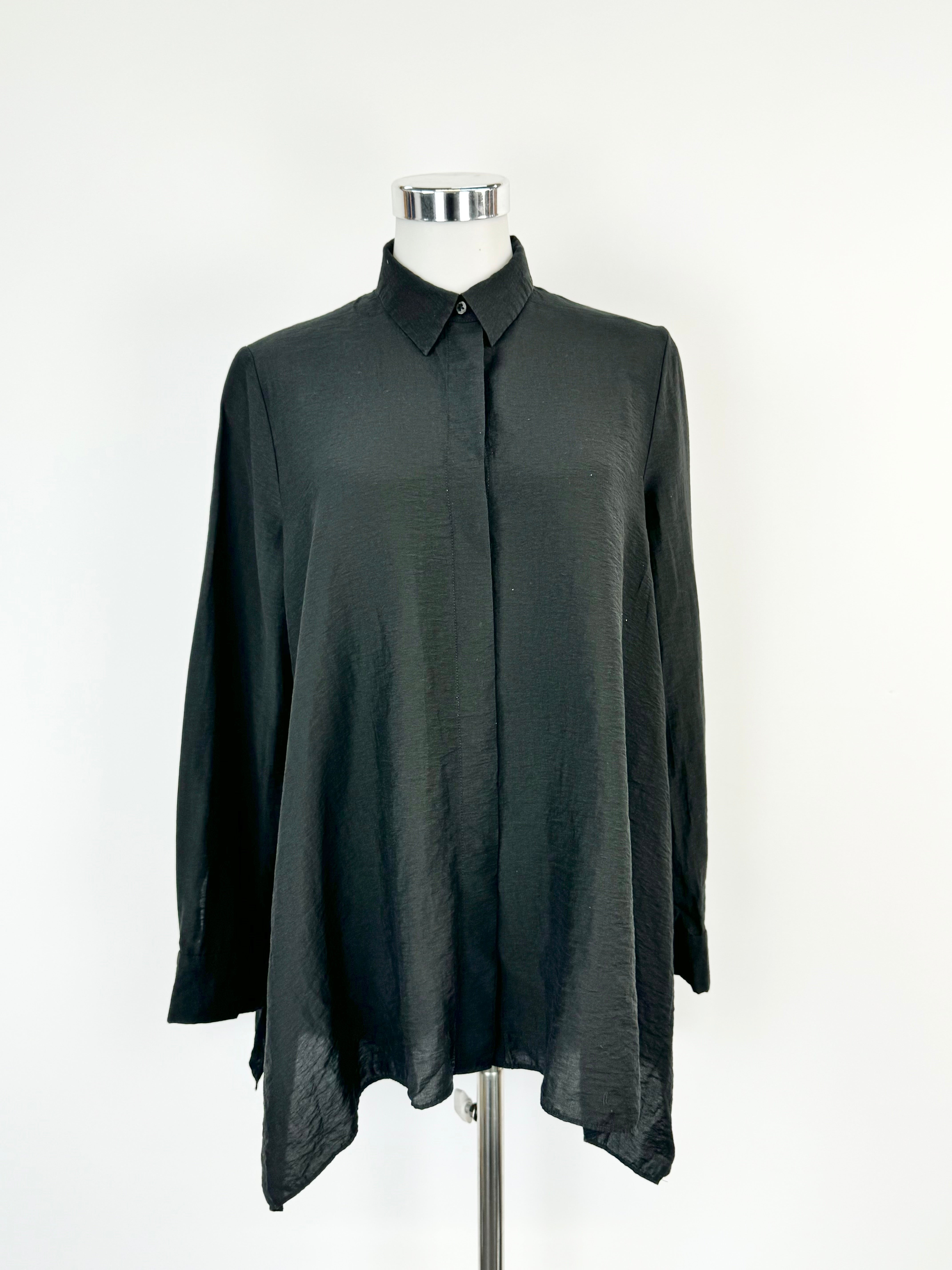 Black Cos Drape Blouse - AU8/10