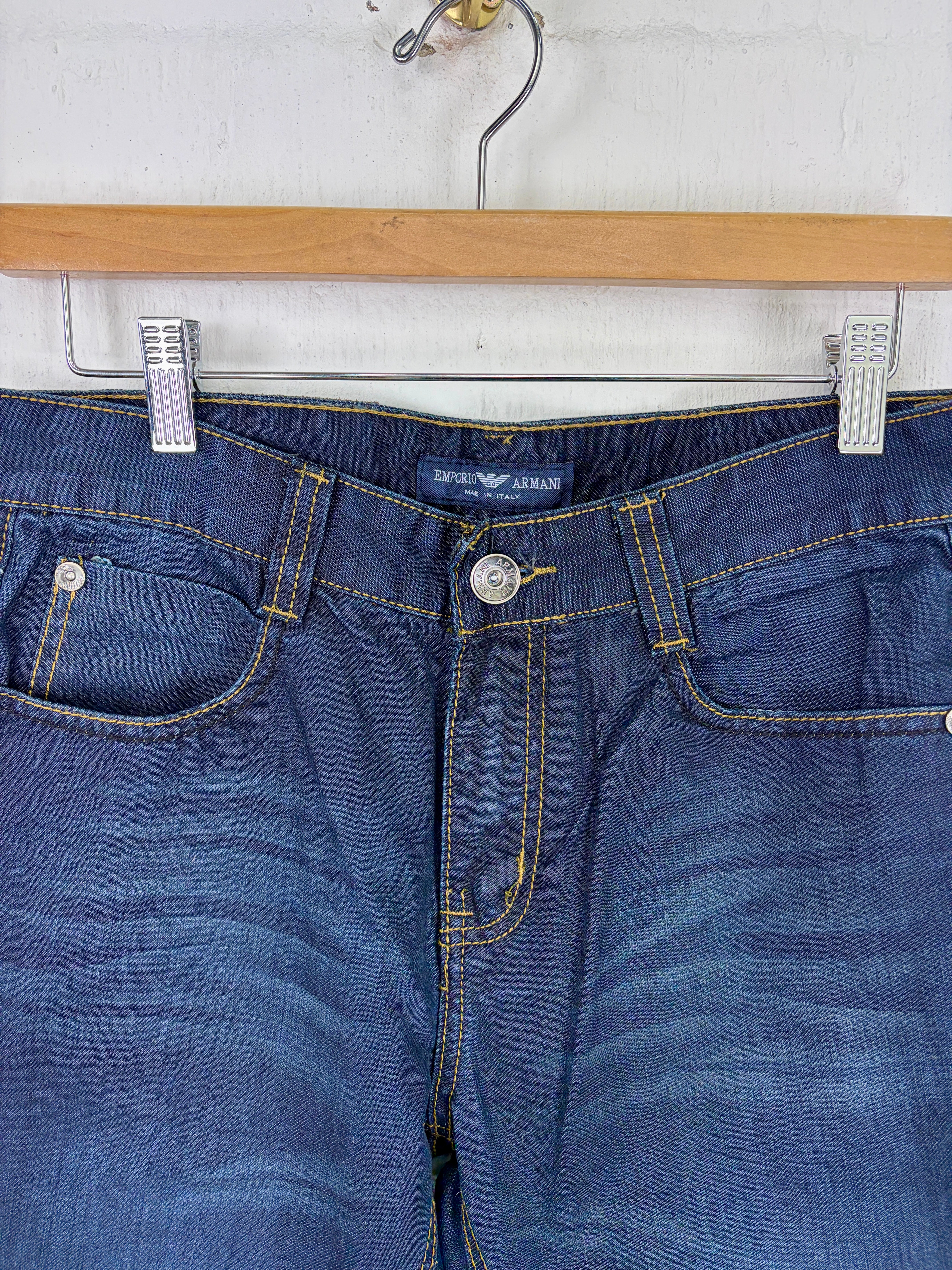 Emporio Armani Straight Leg Dark Denim Jeans - 30