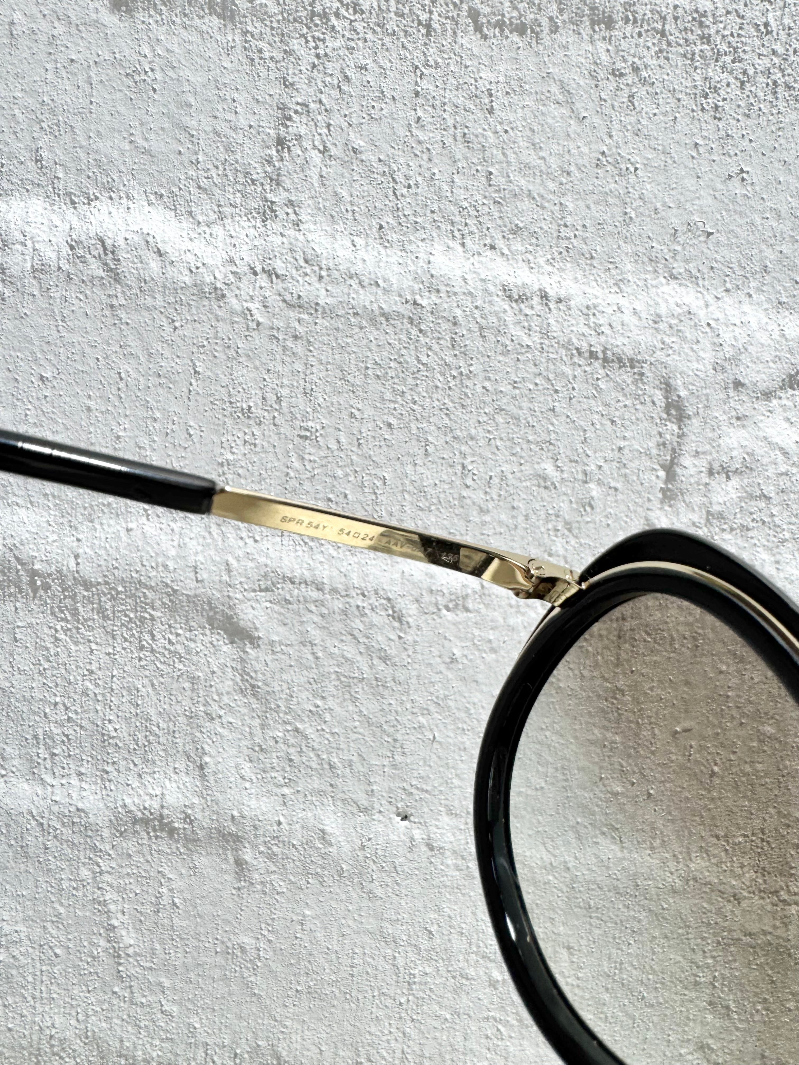 Prada SOR54Y Black Oversized Round Sunglasses