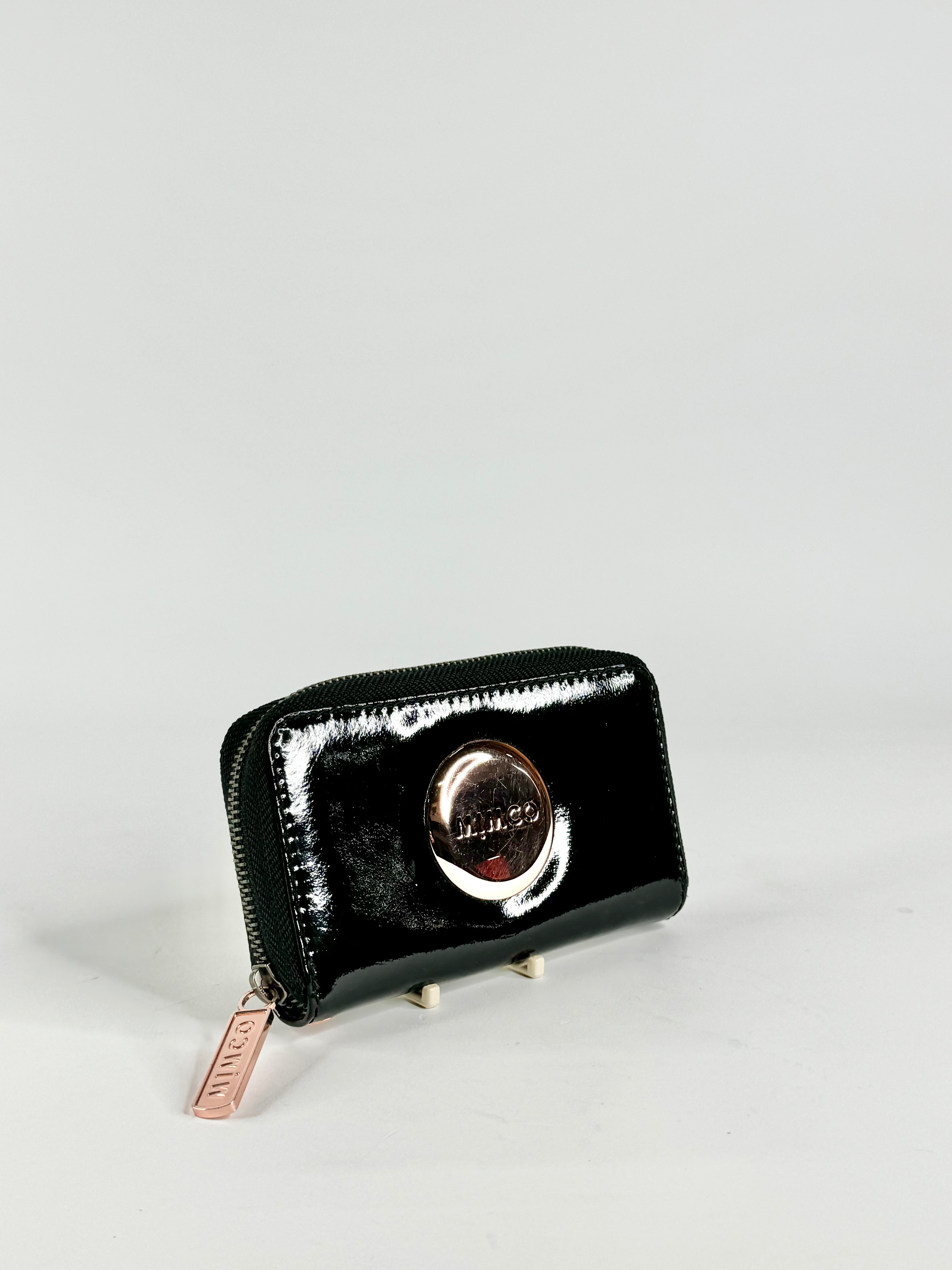 Mimco Patent Black Leather Wallet