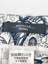 Weekend Max Mara White & Black Patterned Cigarette Pant - AU10