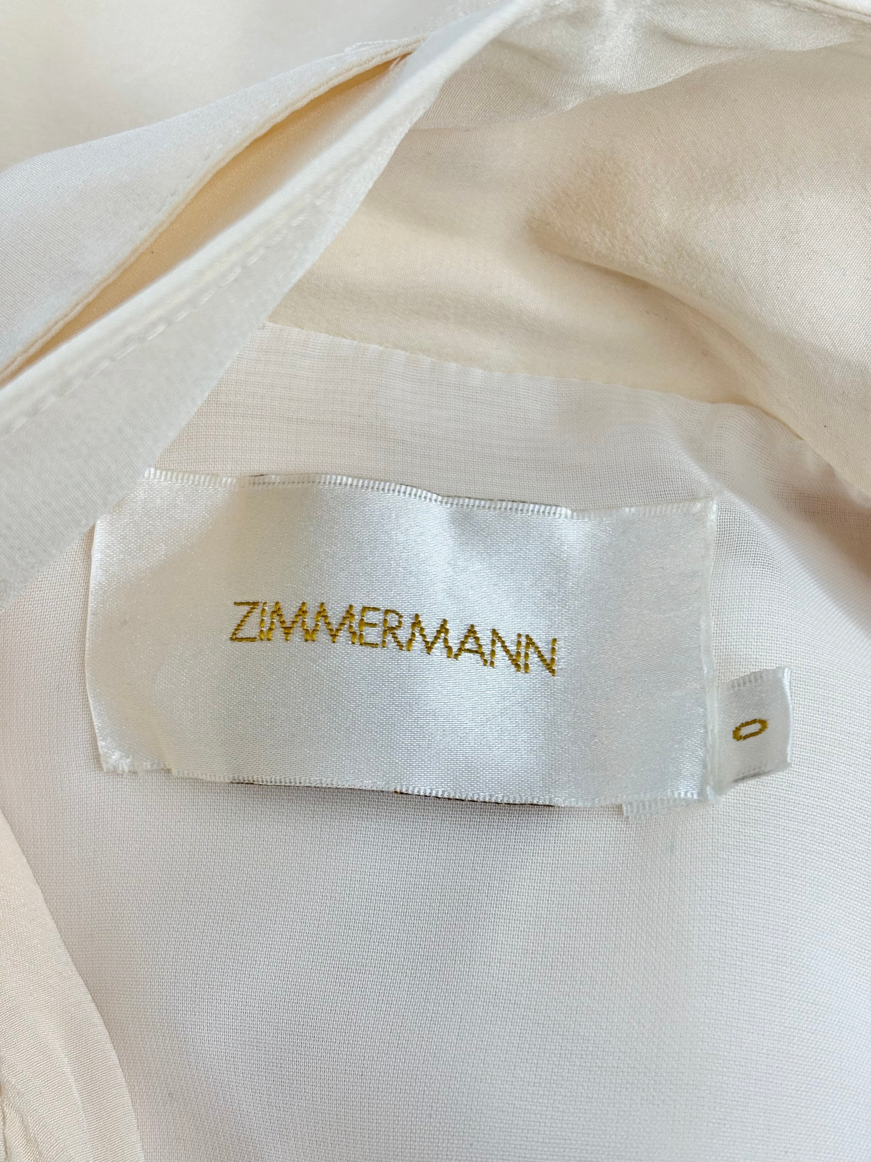 Zimmermann Off-White Silk Utility Style Jacket - AU6/8
