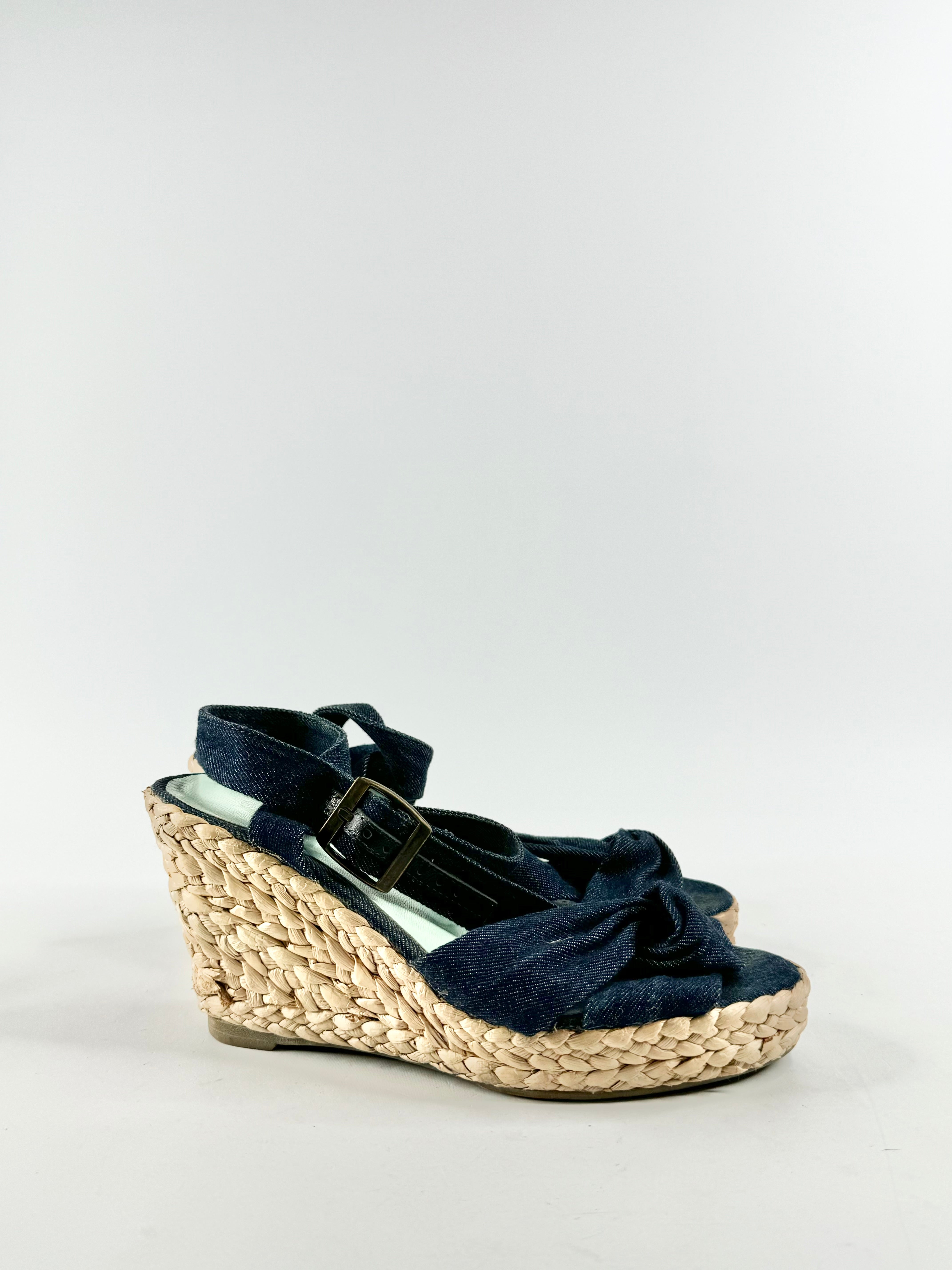 Sambag Denim Espadrille Wedges - EU38